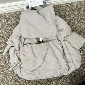 Puffy Backpack with Gold Hardware and Cinch Closure